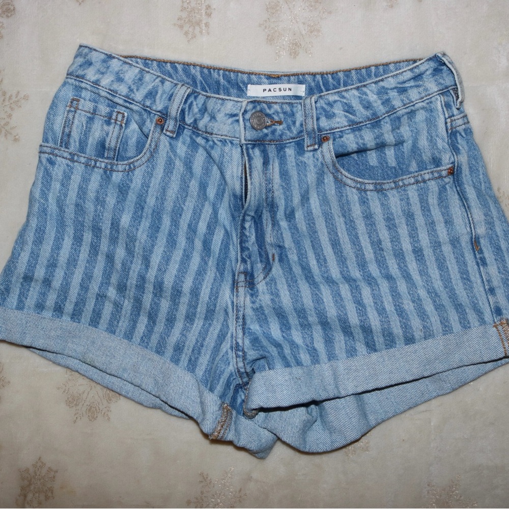 PacSun Blue Striped Women's Shorts